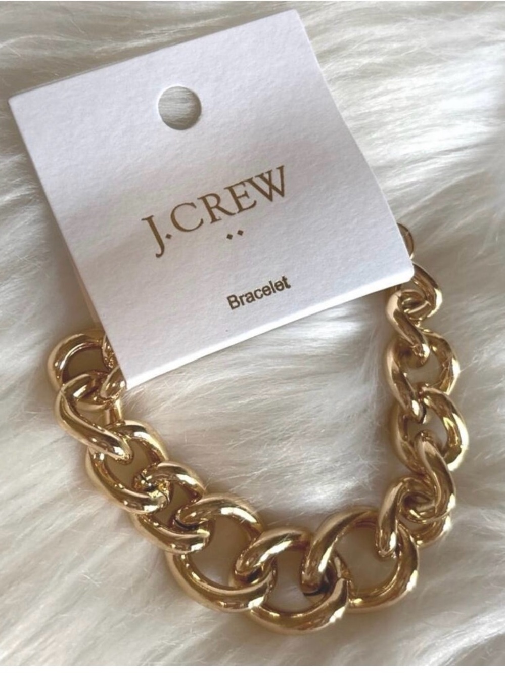 NWOT J. Crew Gold Chunky Link Bracelet